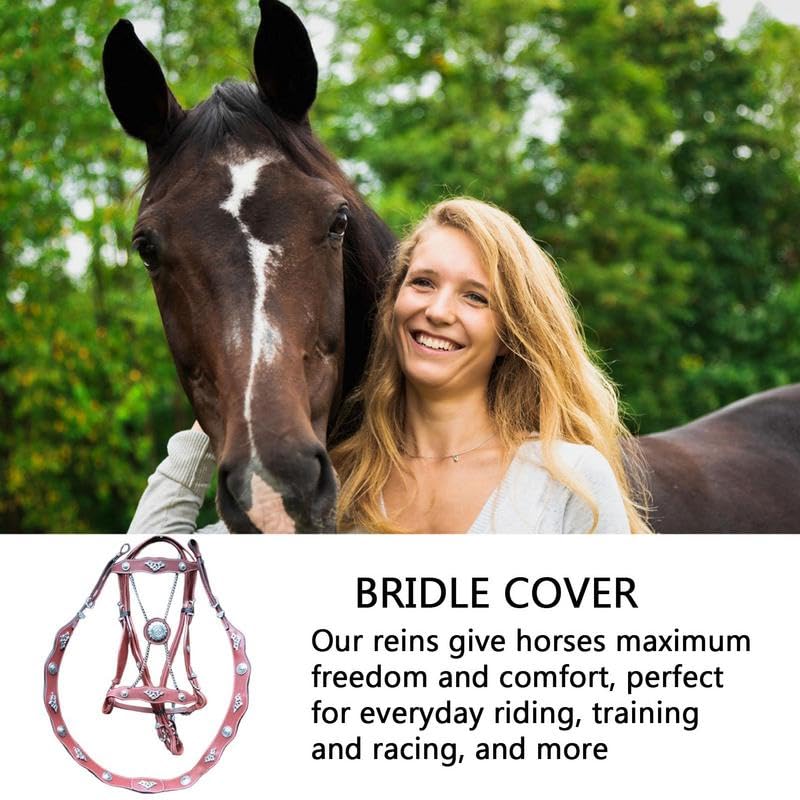 Licol pour chevaux en cuir PU et bouclerie métal premium