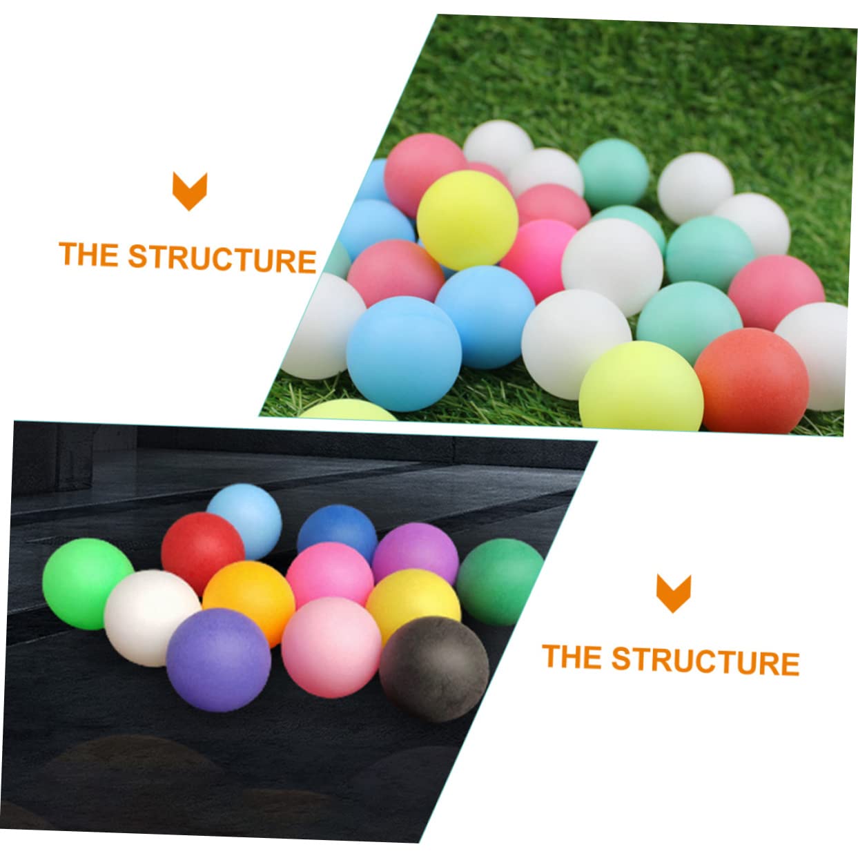 BRIGHTFUFU Entertainment Balls 10pcs Pingpongball Party Table Tennis Balls Random Color