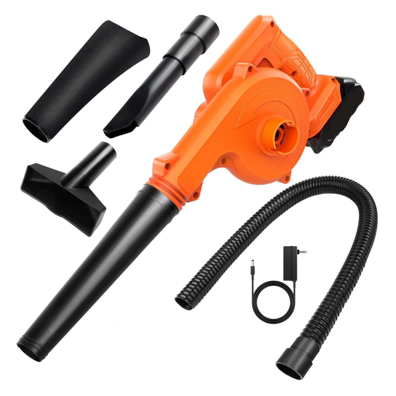 Soplador de Hojas, Soplador de Hojas inalámbrico con aspiradora y trituradora, Herramienta eléctrica Alta Potencia for césped, 2 Modos for jardín