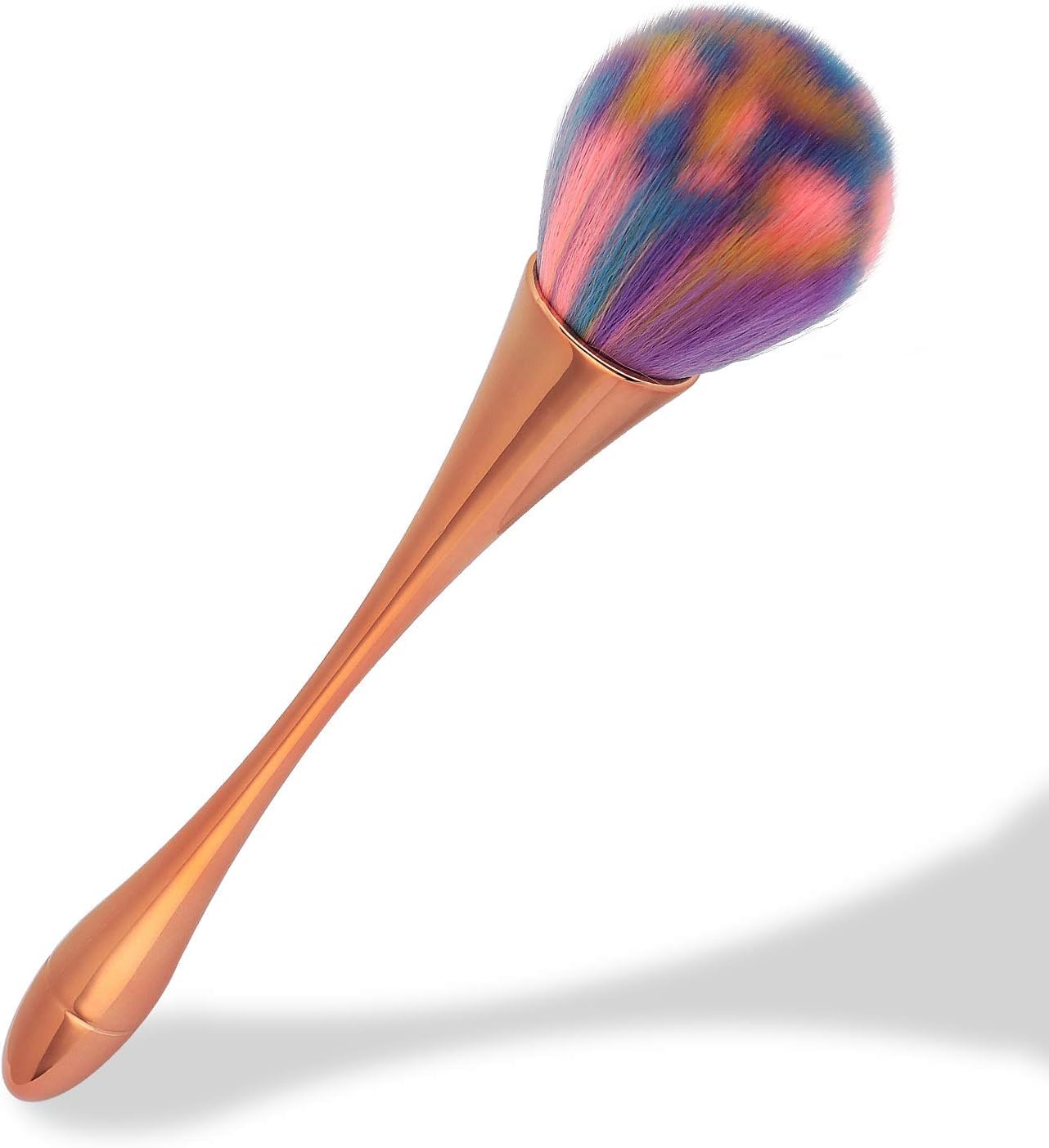 Professional Makeup Brush – Ultra-Soft Synthetic Powder Brush for Foundation, Blush, Powder Oval Blusher Buff Makeup Brushes Nail Brush High-Density Bristles Makeup Brush For All Skin Types, Rose Gold-image-6