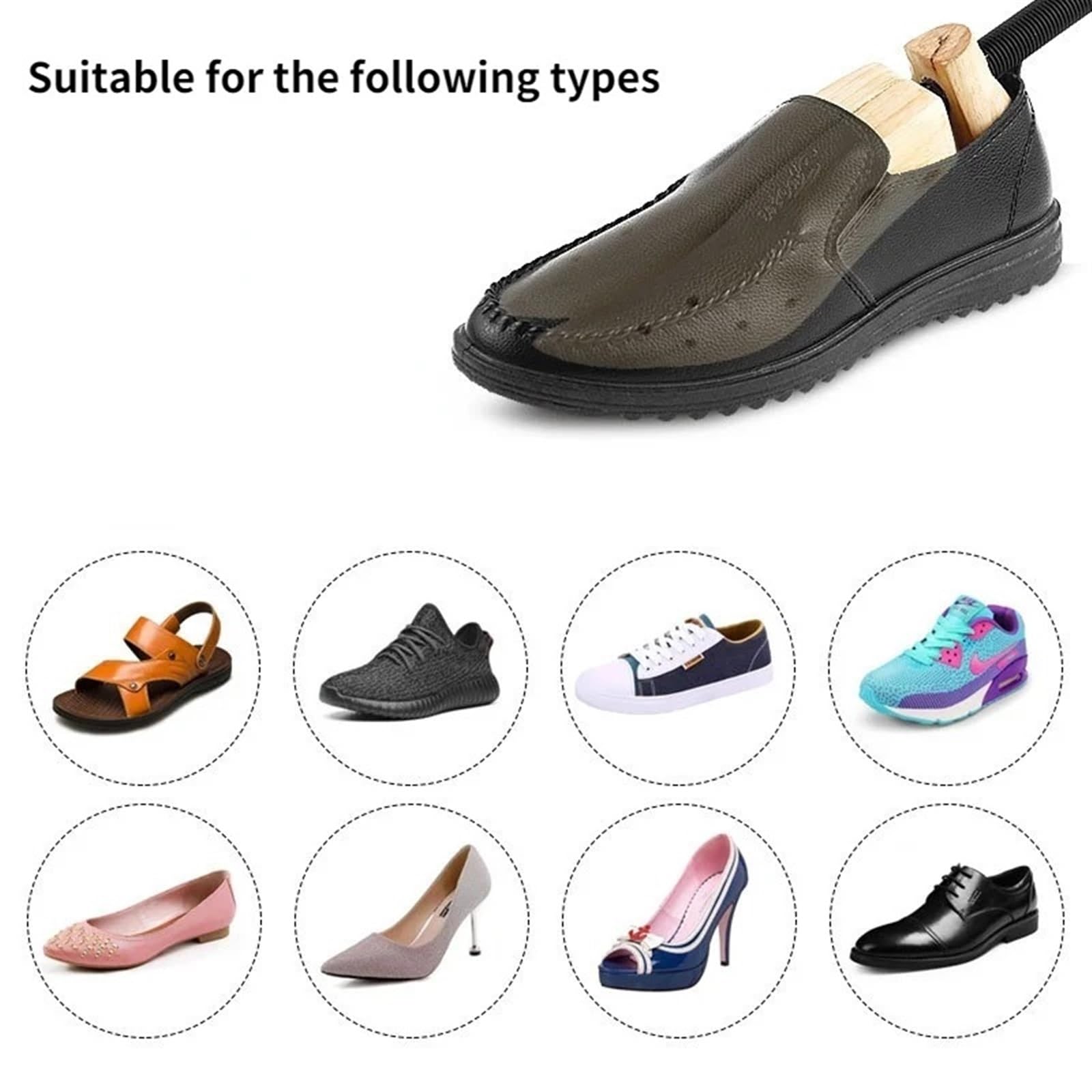 Árbol de Zapatos Ensanchador de zapatos de madera, estante moldeador de árboles, zapatos planos ajustables de madera de pino, botas, expansor, cuidado de árboles, S/M/L, 1 Uds. (Color : M)