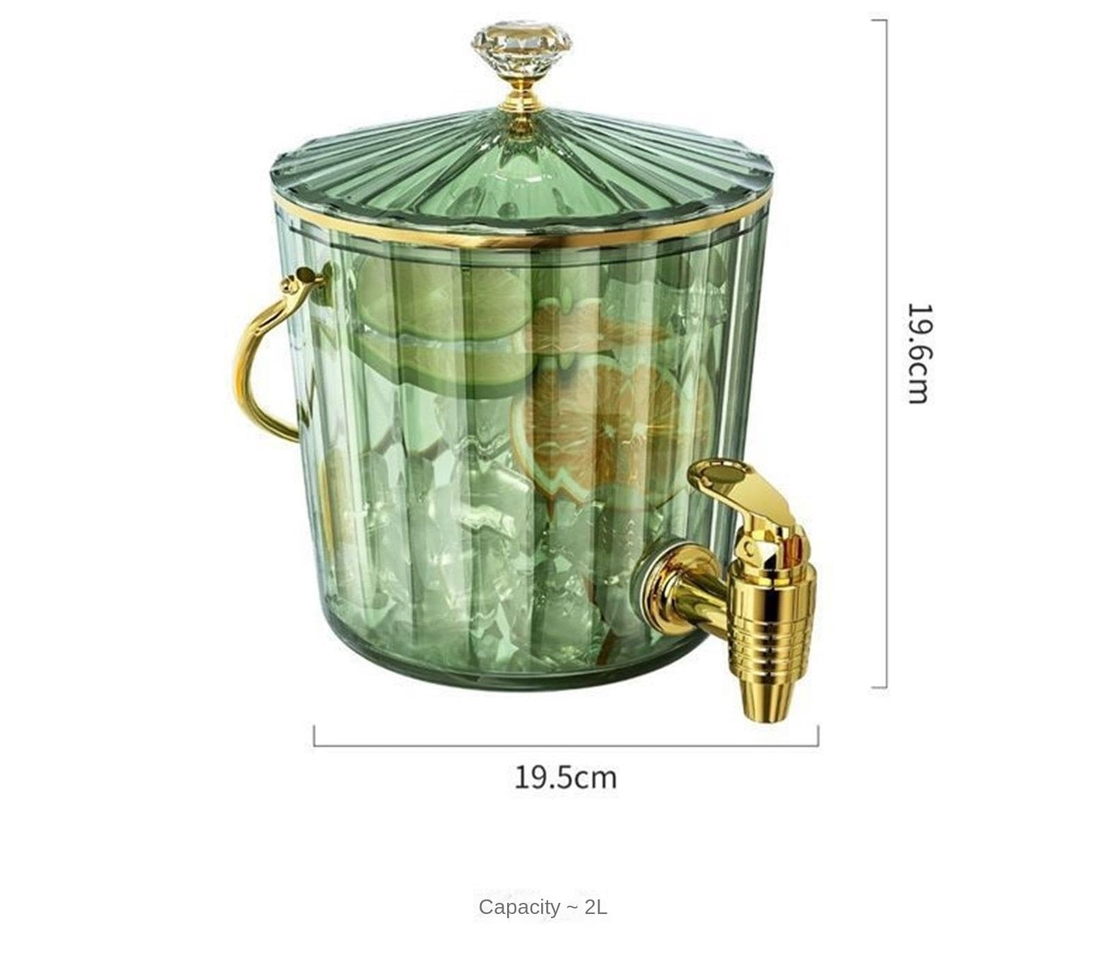 Dispensador Cerveza Cubo De Jugo Doméstico con Dispensador Cerveza Grifo para Casa Bar(Transparent)