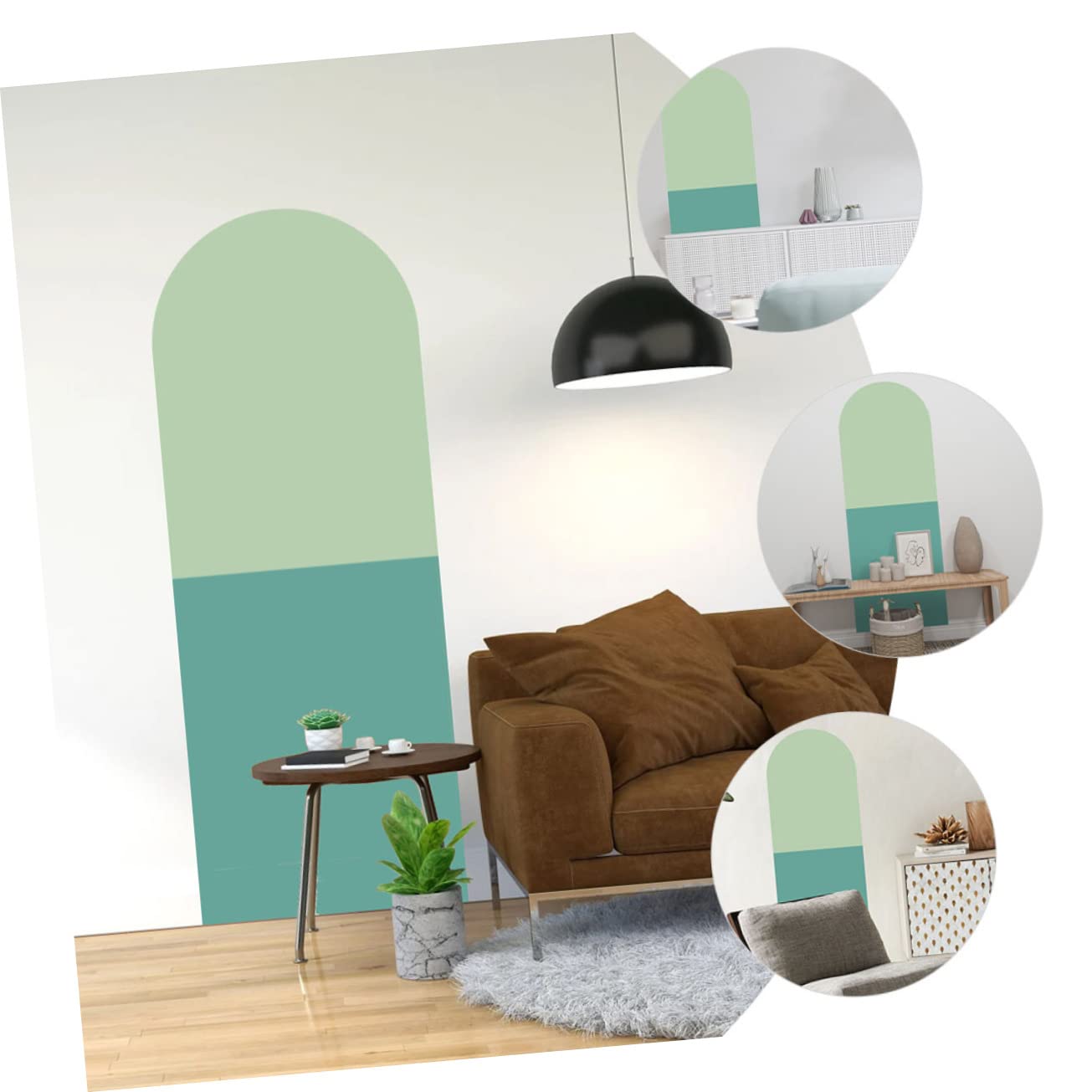 DOITOOL 2pezzi Adesivi Murali Geometrici Autoadesivi Per Decorare Stanze Stickers Murali Per Soggiorno e Camerette Facili Da Applicare e Rimuovere Design Moderno e Resistente e