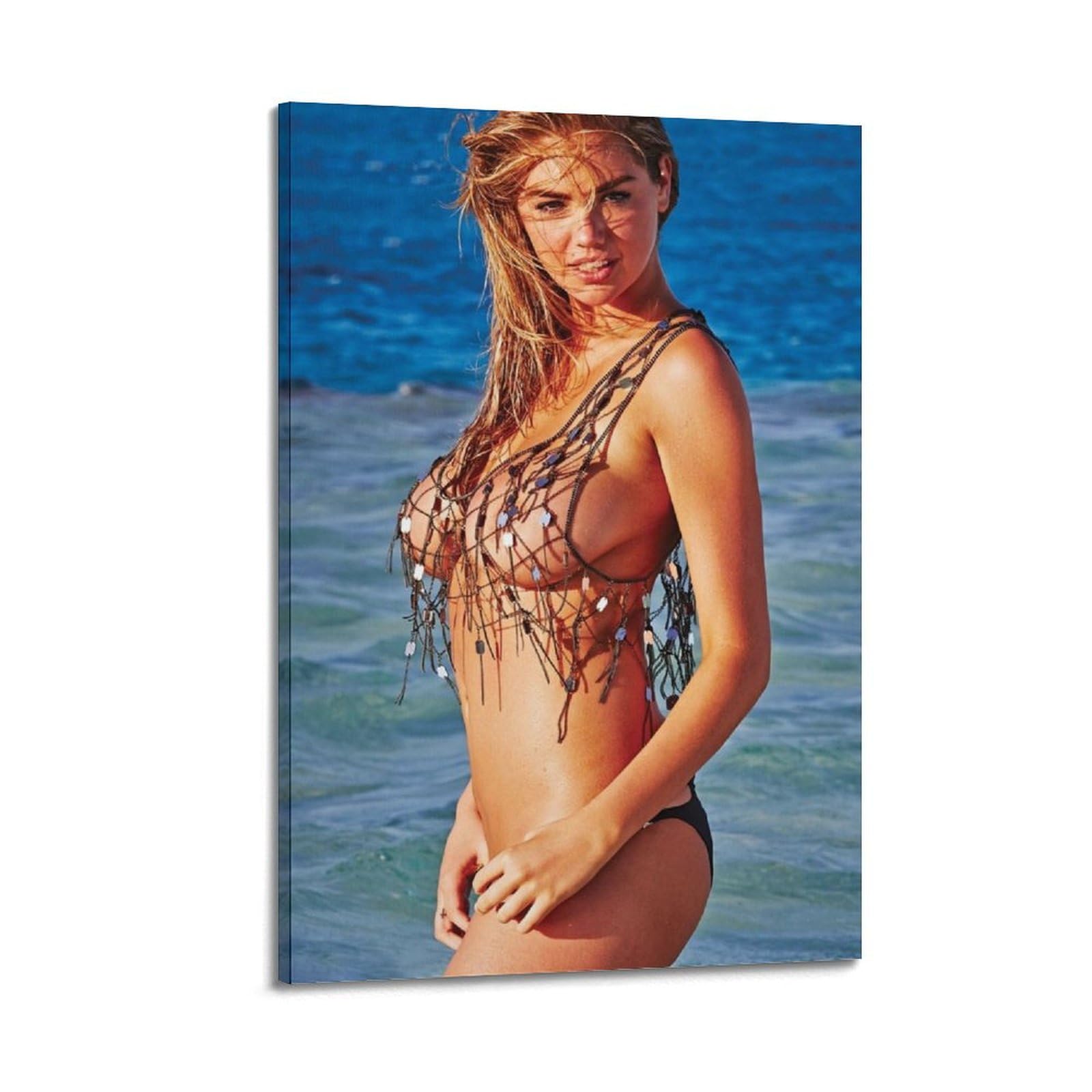 Amazon.com: GUCAOIUA Sexy Celebrity Kate Upton Sexy Half Naked Hot Girl  Breasts Canvas Poster Frame-style 12x18inch(30x45cm): Posters & Prints