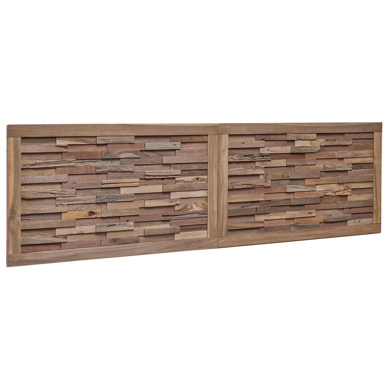 vidaXL Cabecero de Cama Natural Madera de Teca Maciza