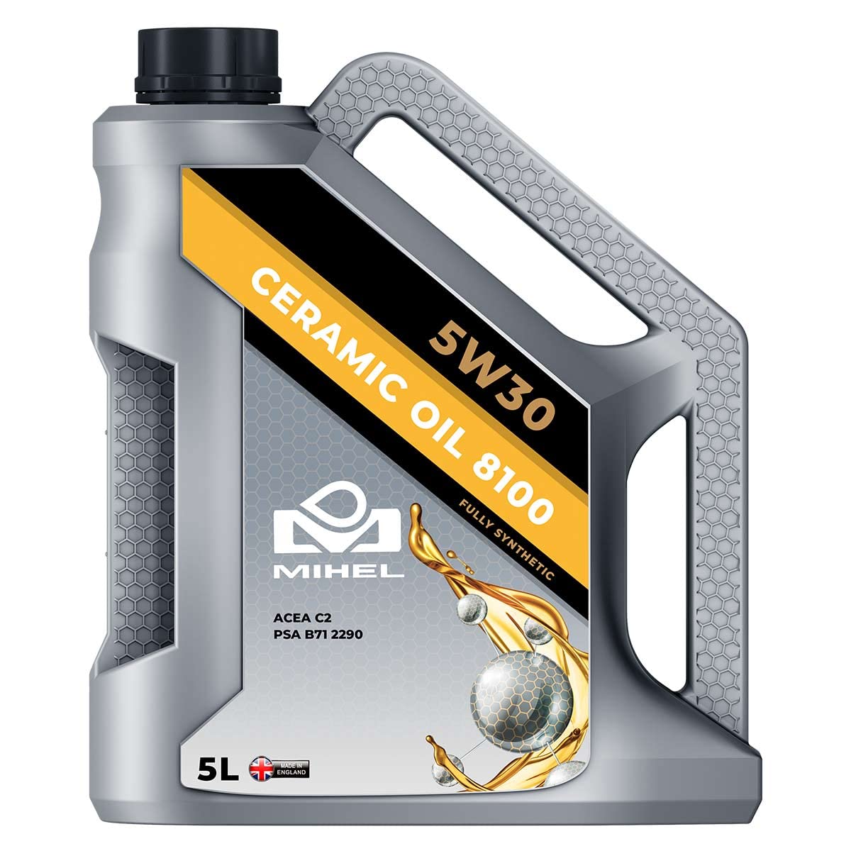 MIHEL Aceite de motor 5W-30 Ceramic Oil ACEA C2 8100 5L Compatible con PEUGEOT 208 I Hatchback CA, CC 2008 I A94, CU 107 Hatchback PM, PN, CITROËN C1 PM, PN