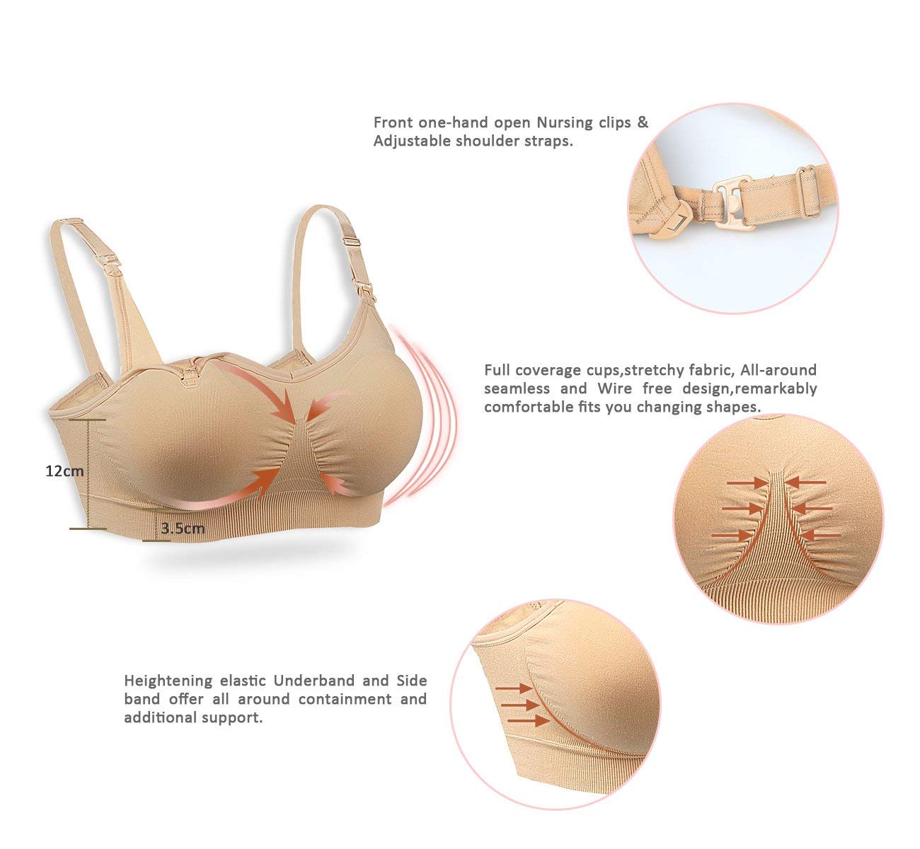 GXXGE Gxe-635 Reggiseno Donna (Pacco da 4)