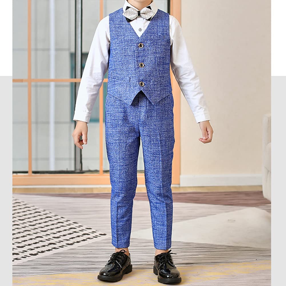 GUOCU Zestaw odzieży dla dzieci i nastolatków, stroje dla dżentelmena, strój do palenia, elegancki strój na chrzest dla dzieci, chłopca, formalny strój na imprezę, urodziny, wesele