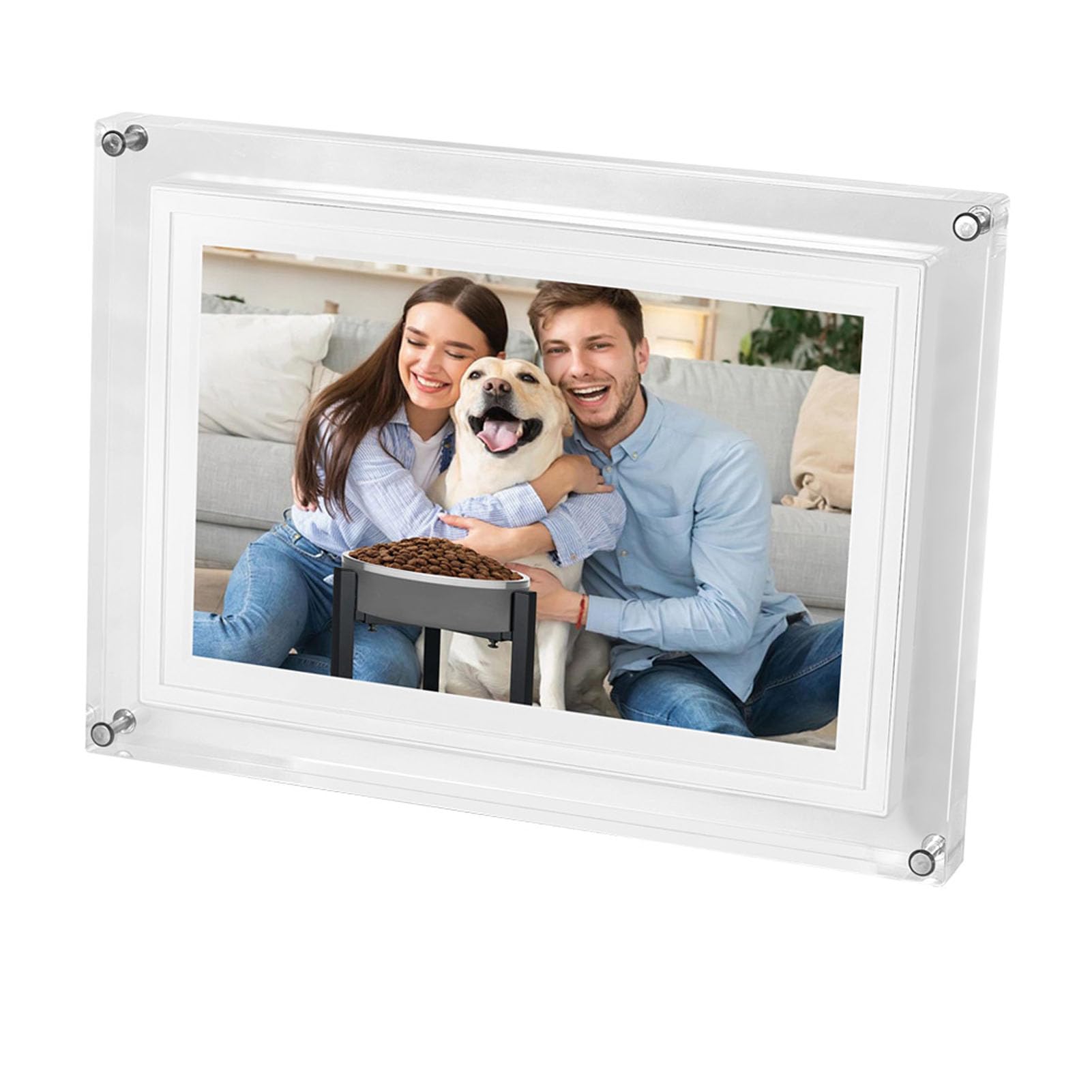 Cadre Photo Numérique 10,1 Pouces avec Lumière LED, 8Go, pour