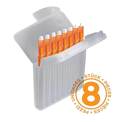 Miniatura 6 de JB White Paquete de 8 filtros de cera para audífonos compatibles con audífonos Starkey Hear Clear - altura 0.059 in  Diámetro 0.067 in, naranja