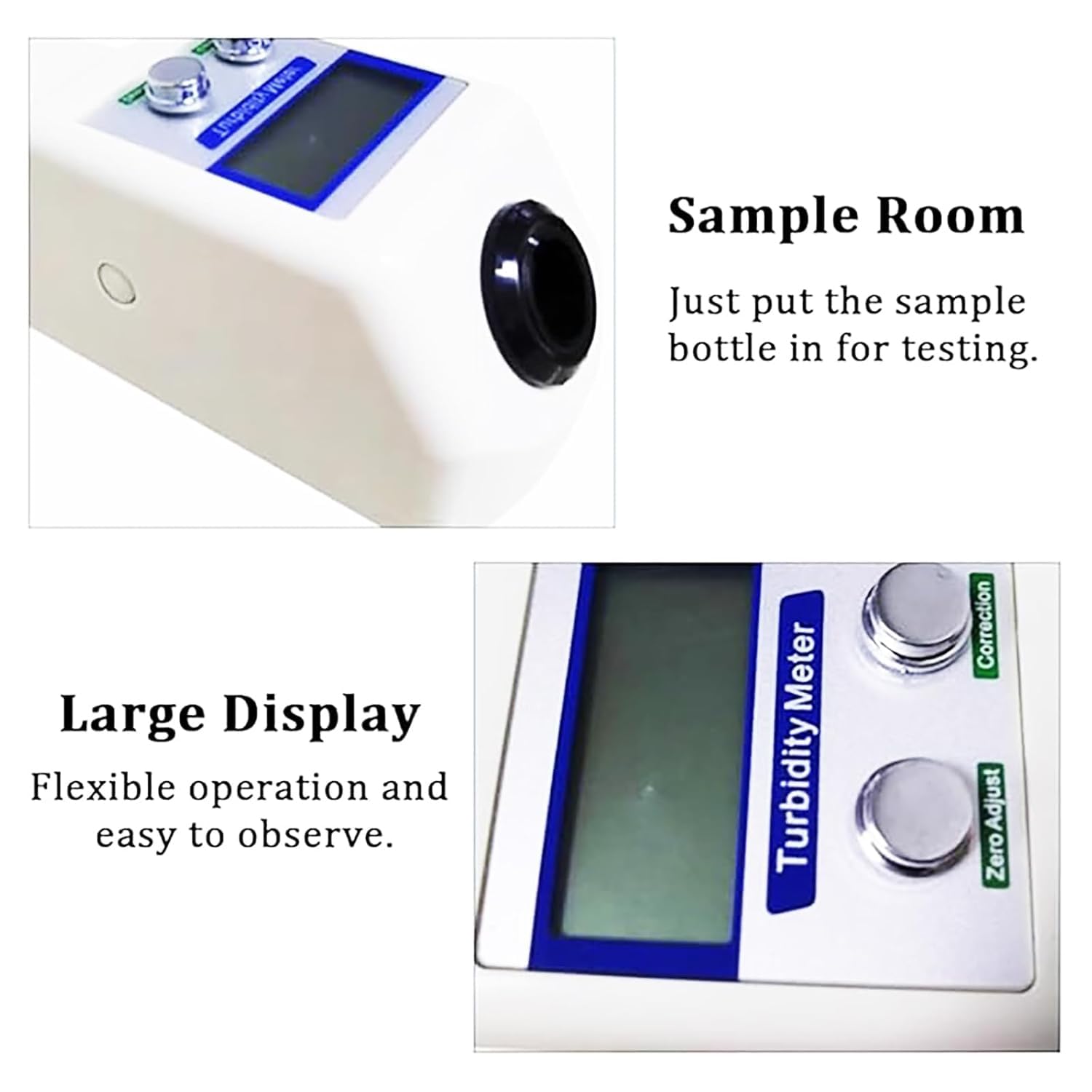 Turbidímetro digital, turbímetro de mano para mediciones precisas de 0 a 200 NTU, ideal para piscinas y laboratorios