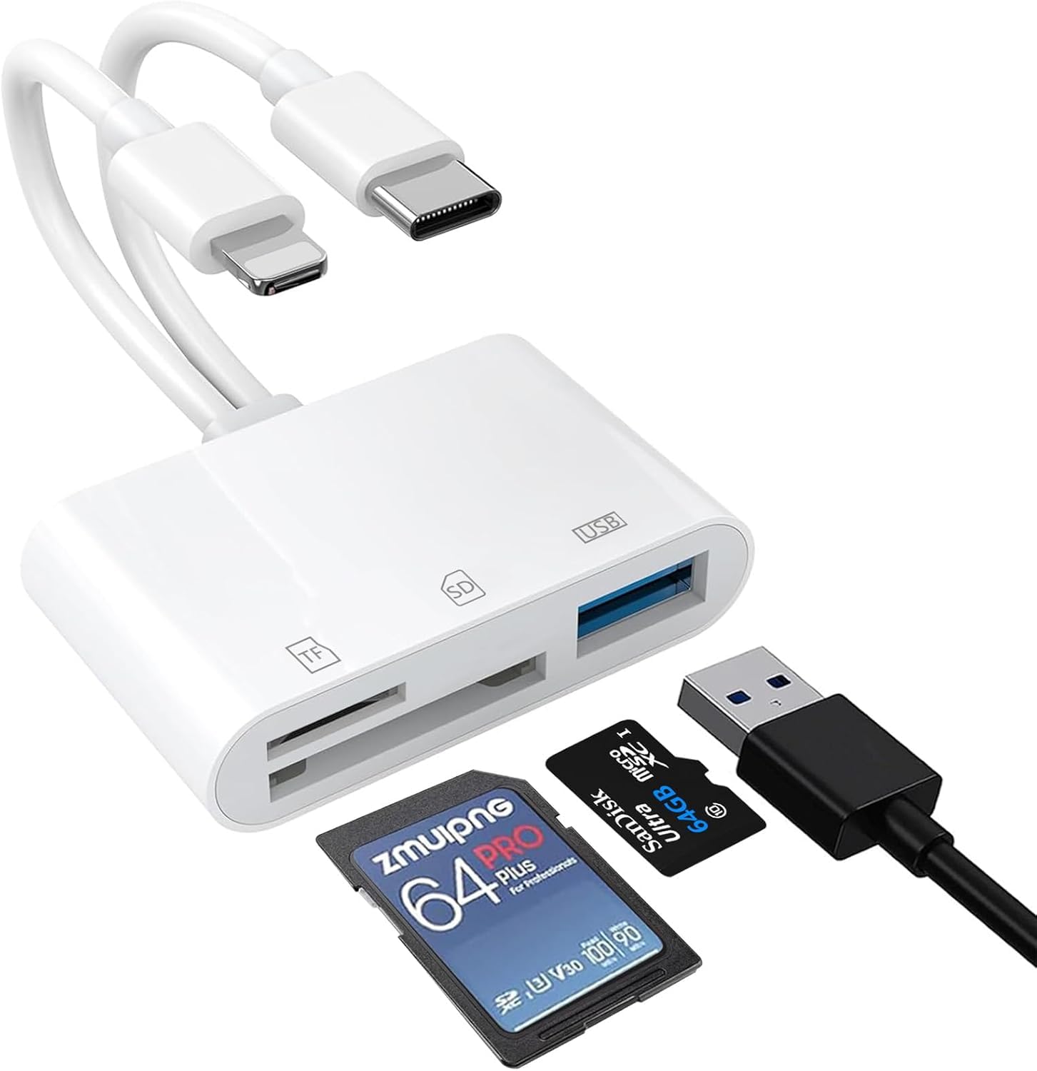 Lightning接続 メモリーカードリーダー Amazon.co.jp: 3in2 SDカードリーダー Lightning/Type-Cカードリーダー