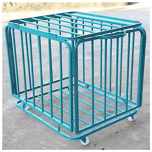 Estante de exhibición de Baloncesto, Jaula de Almacenamiento de Pelotas con Ruedas y Tapa, Soporte de fútbol para Estadio Resistente (Gris Claro, 35.4 x 27.5 x 29.5 Pulgadas)