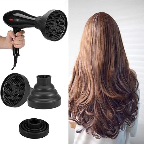 Miniatura 6 de Difusor de cabello para secador de pelo, difusor portátil plegable para mujeres de cabello rizado, accesorio de flujo de aire para salón o uso