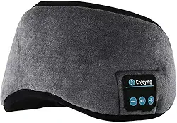 Máscara de Dormir Bluetooth com Fones de Ouvido Integrados - Tapa Olho para Sono Tranquilo e Relaxante sem Fios (Cinza)