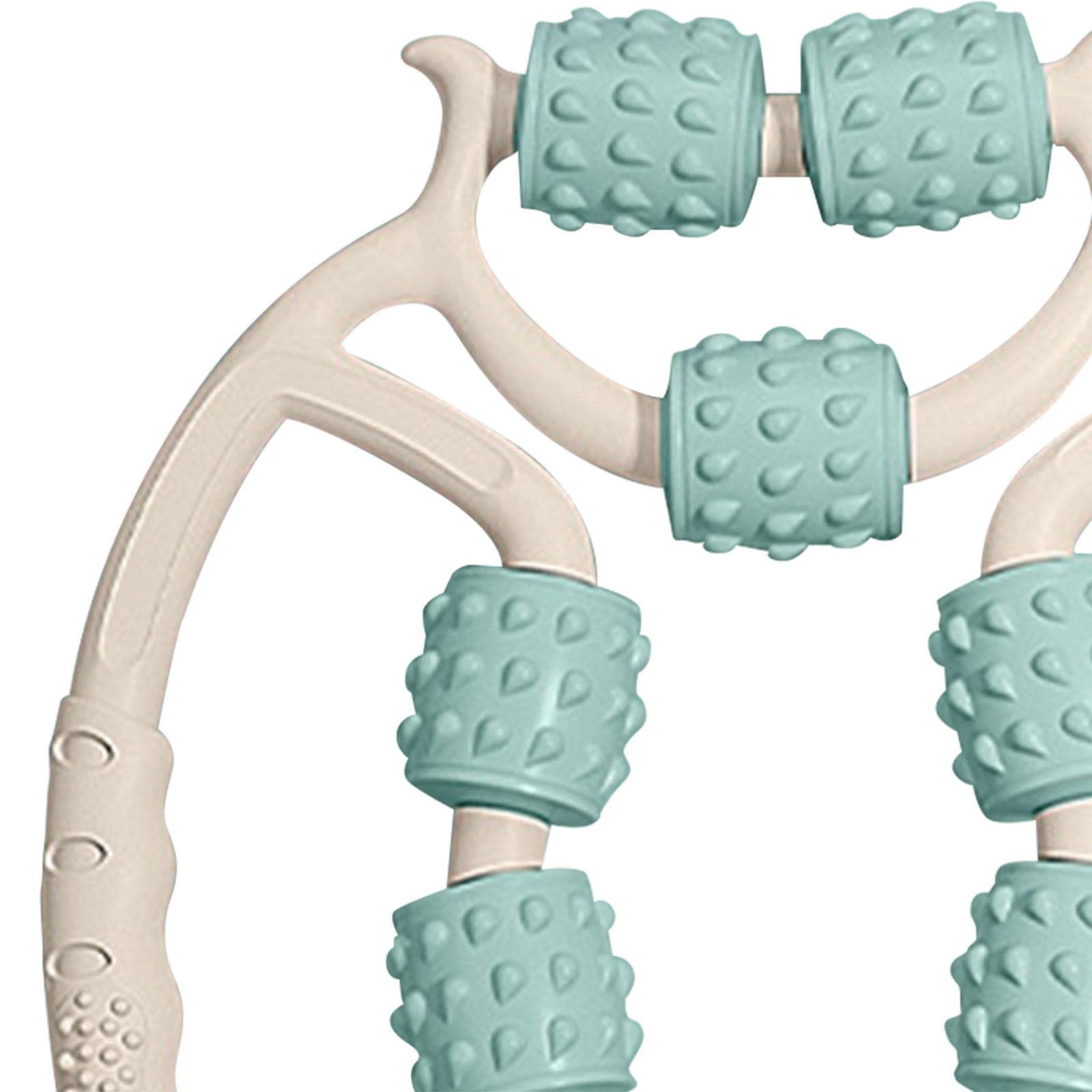 perfk Rullo Muscolare per Gambe, Muscolare Rullo 3D, Rulli Massaggianti per Muscoli 9 Ruote Massaggiatore Anticellulite per Collo Spalla, Ruotare Di 360 Gradi Senza Intoppi, Verde