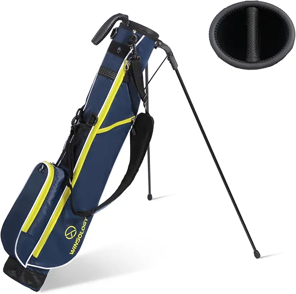T WINSOLOGY Small Golf Stand Bag Lightweight Golf Easy Carry Bag with Strap and Stand for The Driving Range, Par 3 and Executive Courses Small Golf Bags for Men or Women.