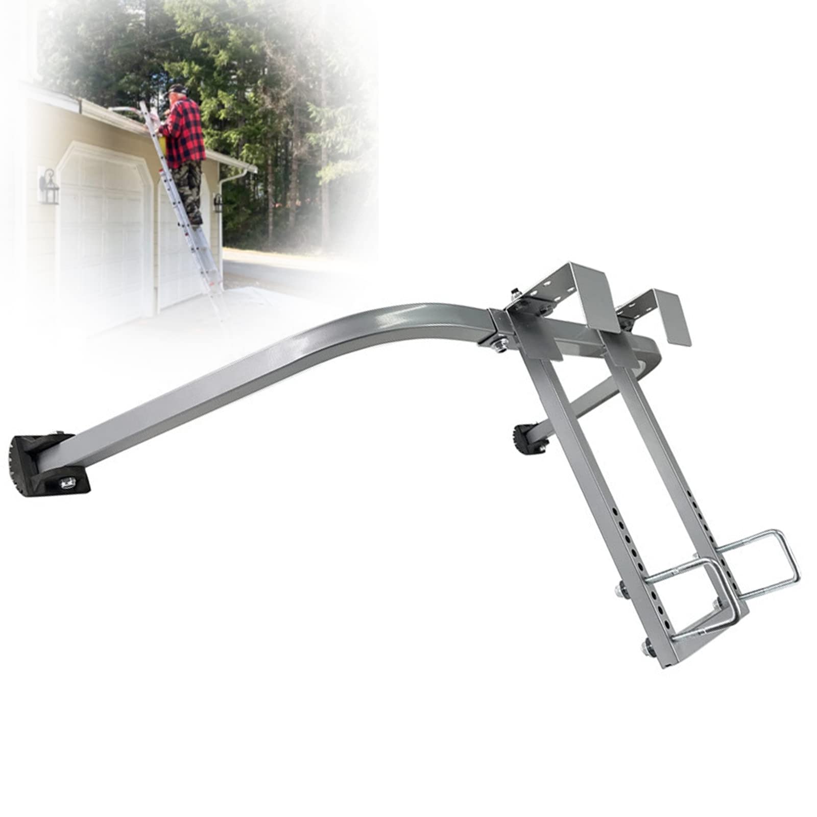 Lfhelper Ladder Stabilizer, Leiter-Stabilisator, Leiter-Stabilisator für Dach, Leiter Zubehör, Dachleiter Stabilisator, Wandleiter, Leiter Abstandshalter Wand, Leiter Dachhaken, 150 kg max Gewicht