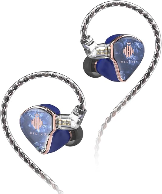 Hidizs MD4 4 Balanced Armature Drivers HiFi in-Ear Monitors IEMs in-Ear Earphones (Indigo)