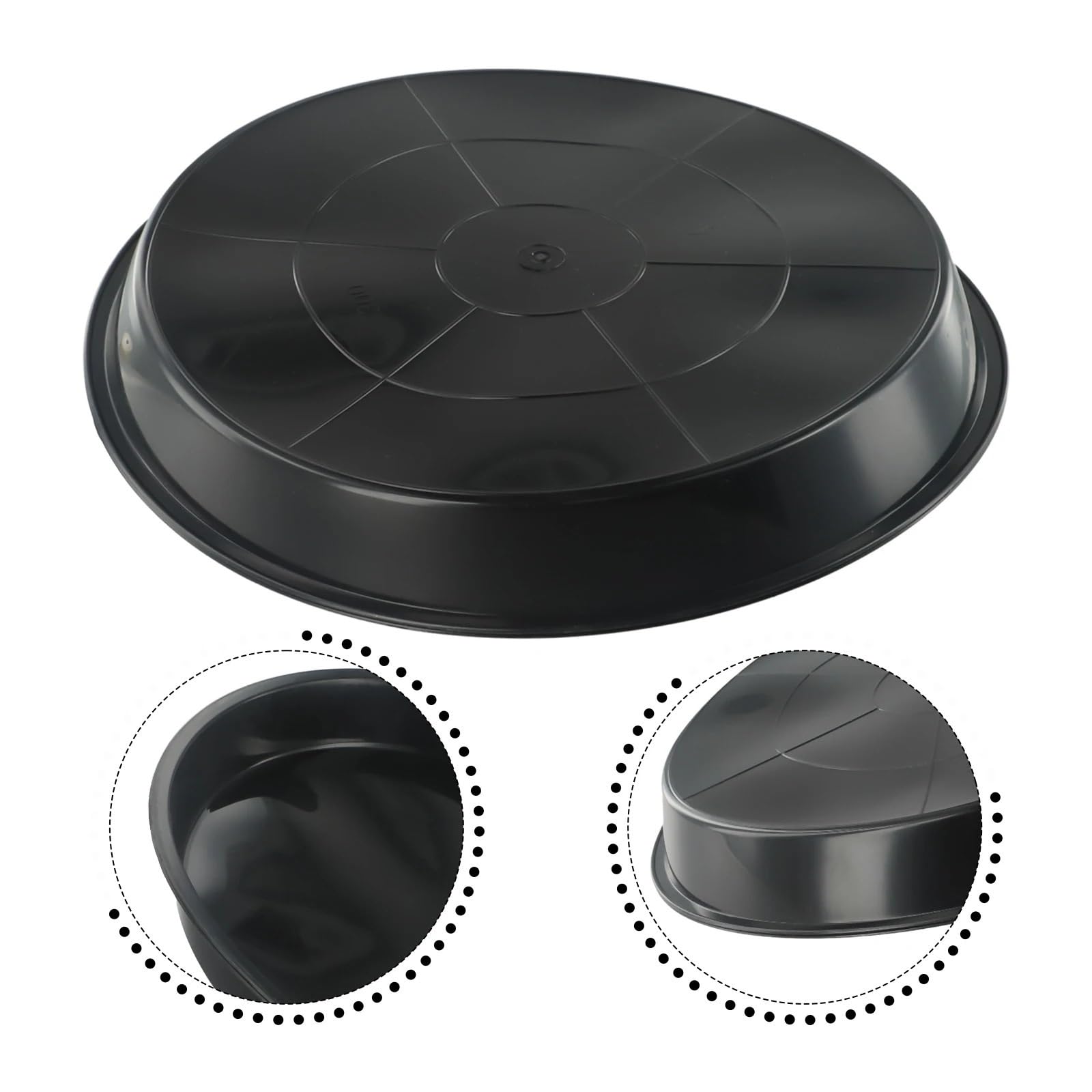 Sottovasi Per Piante 5 pezzi vassoio for vasi di fiori casa all'aperto vassoi for piante piattino nero decorazioni fai da te 4/6/7/8/10 pollici accessori in plastica for(6 Inch)
