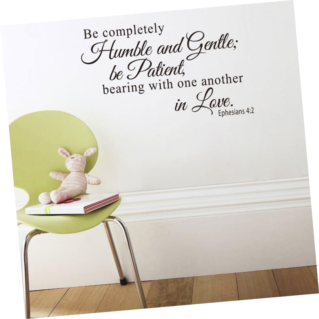 UKCOCO 3piezas Vinilo Pared Humilde y Gentil Ephesians Decoración Removible Para Hogar Versículo Bíblico Adhesivo De Pared