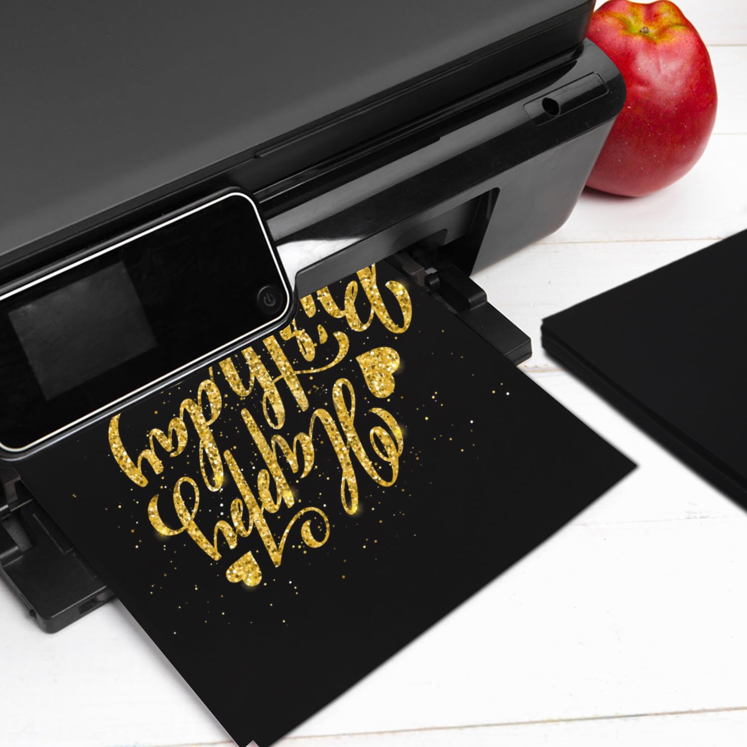 Cardstock Scrapbook Paper,100 Pack Cardstock 230gsm Thick Heavyweight Creative Card Making Supplies for Card Making Paper Crafting For Cricut Card Making Paper Crafting (11.4 x 11.4") (Black)