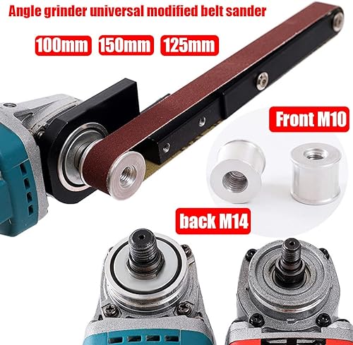 Miniatura 2 de HUIOP Amoladora angular modificada, amoladora angular Máquina de banda de arena modificada para carpintería Máquina de cinturón de arena Mini