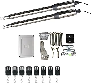 Automatic Gate Opener 300KG Automatic Dual Arm Swing Gate Opener Operator Motor Drive Swing Door Open Opener for Access Control Home Security Gate Operator Hardware Kit for Security (Color : 8 Remote