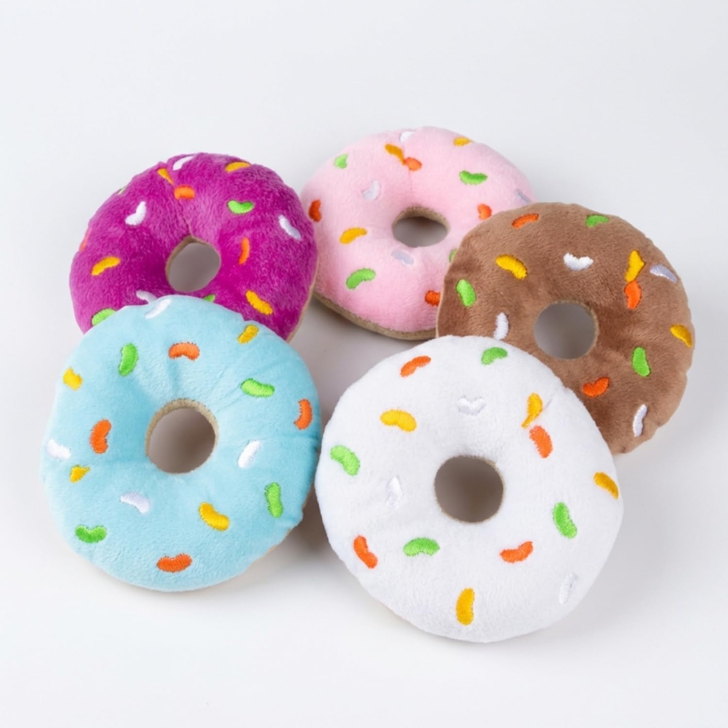 Rhode Island Novelty 12 Frosted Donut Party Favors - Plush - 5 inch -Great for Party Theme