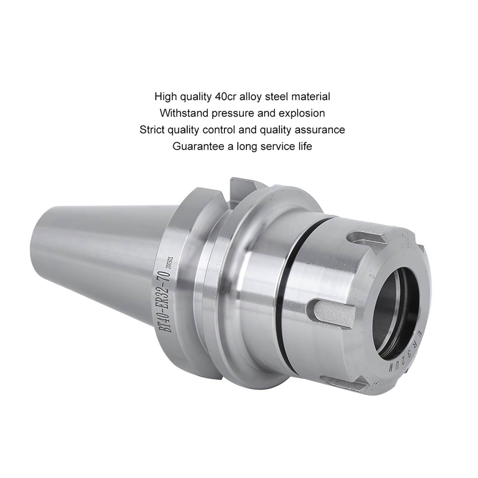 Porte-outil de Mandrin à Pince BT40-ER32-70, Acier allié 40cr, Longue Durée de Vie, Mandrin de Haute Précision pour Outils de Tour de Fraisage CNC, adapté aux Accessoires de