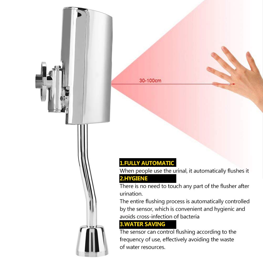 Valve de chasse d’urinoir à induction automatique avec capteur intelligent, robinet sans contact mural pour toilette publique homme, économie d’eau et hygiène renforcée