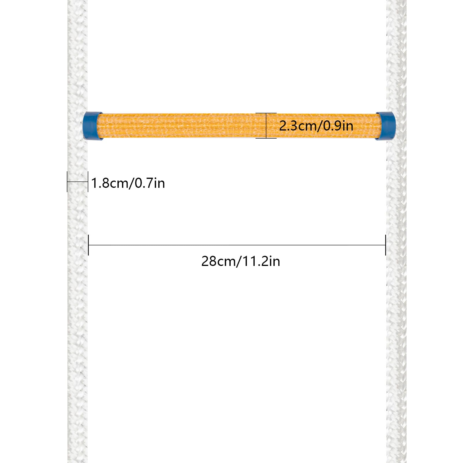 Touwladder Fire Escape Rope Ladder 10M Brandladder Antislip Vluchtladder Veiligheidstouw Zachte Ladder met Haken Snel In te Zetten Gemakkelijk te Gebruiken voor Kinderen en Volwassenen(Size:10m
