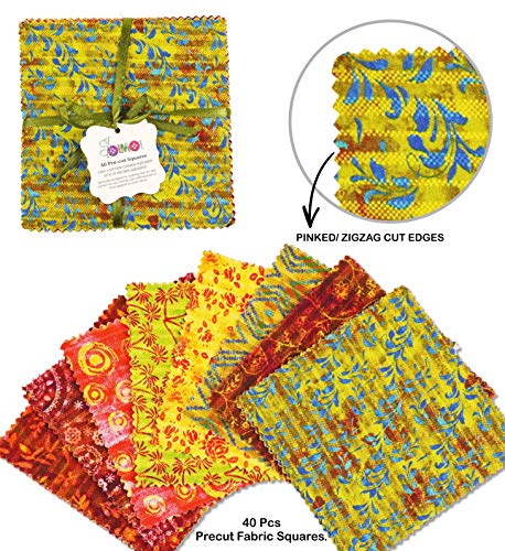 Soimoi Batik Print Precut 10-Inch Cotton Fabric Quilting Squares Charm Pack Diy Patchwork Sewing Craft #TOP2