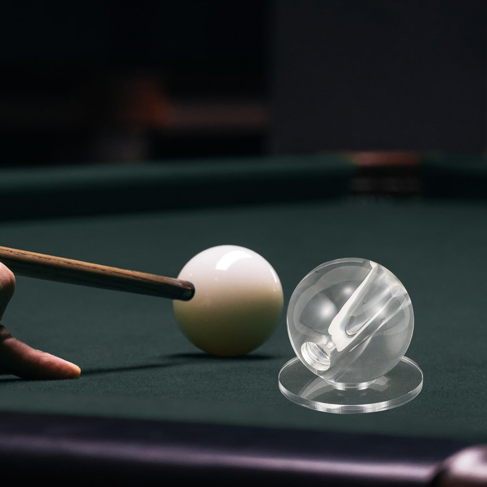 Balle d'entraînement de billard transparente pour snooker et 8 jeux de balle chinois, appareil d'exercice précis pour améliorer le contrôle des queues et