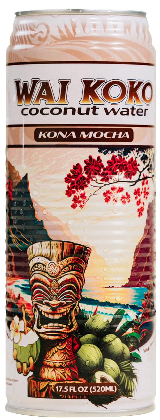 Wai Koko Coconut Water - KONA MOCHA, 17.5 fl oz (12pk)