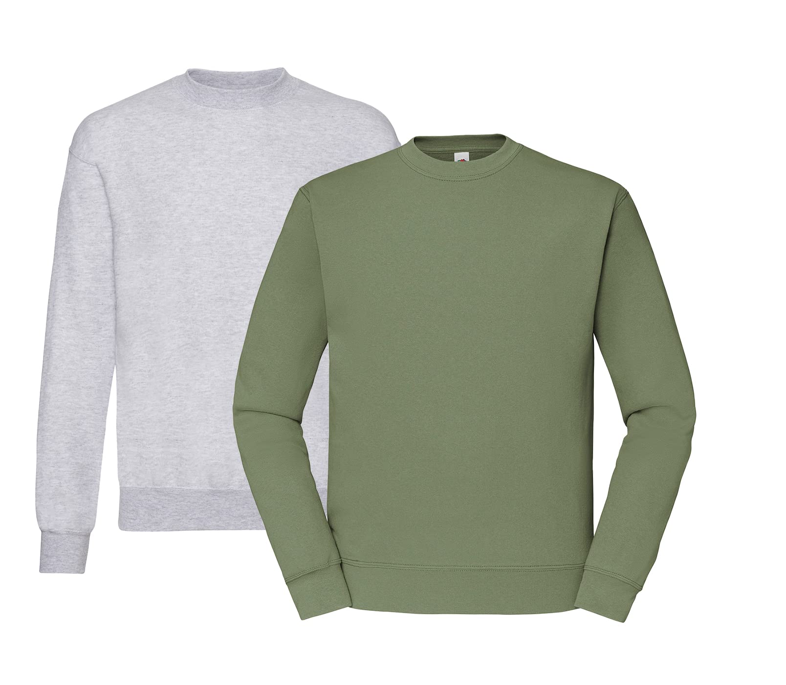Fruit of the LoomMen's Sweatshirt Set, Grau, Olive, Hlkauf Block, XXL