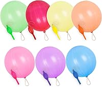 Vista 26 de rubfac 25 globos de perforación, recuerdos de fiesta para niños, globo hinchable de neón grueso y resistente para rellenos de huevos de Pascua
