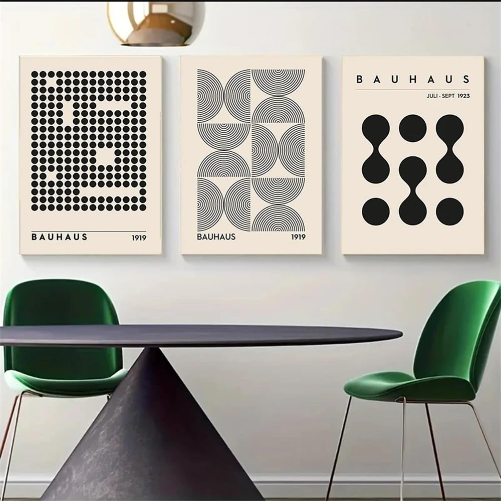 WUHBCZ Art Pictures-Abstract Art Lines Geometric Simple Modern Canvas Poster Pictures Artwork for Living Office Room Bedroom Home Decoration-50 * 70cm/3PCS (No Frame)