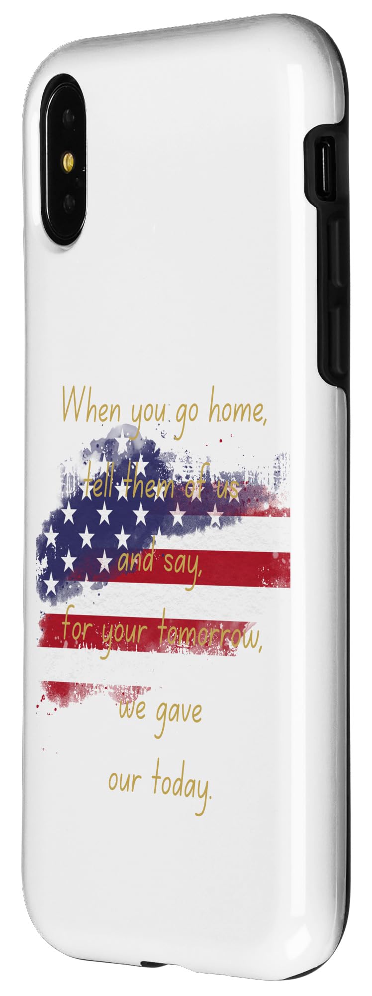 iPhone X/XS Commemorating 80 Years, D-Day: Honouring Veterans USA Flag Case - Image 2