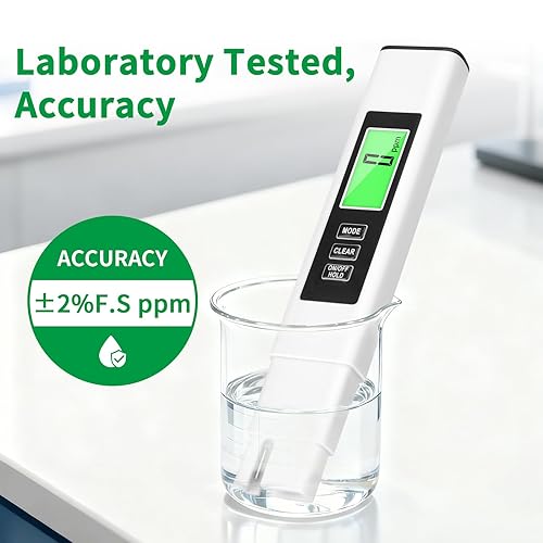 Miniatura 4 de Medidor TDS 4 en 1 2025, medidor TDS, medidor digital de agua, preciso y confiable, medidor de agua, medidor TDS EC y temperatura (° C/° F),