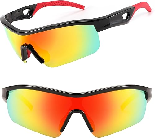FEISEDY Gafas de sol para hombre, gafas de sol polarizadas para ciclismo, UV400, deportes, béisbol, correr, pesca, senderismo, sombras B2372