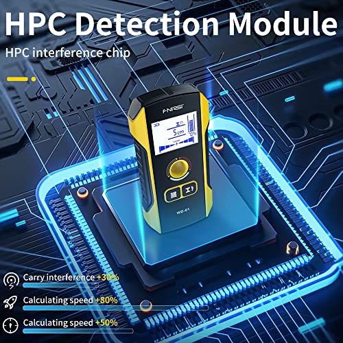 Henniu Detector de parede portátil portátil Scanner Fios CA de madeira Tubos de metal Rebars Ferrame