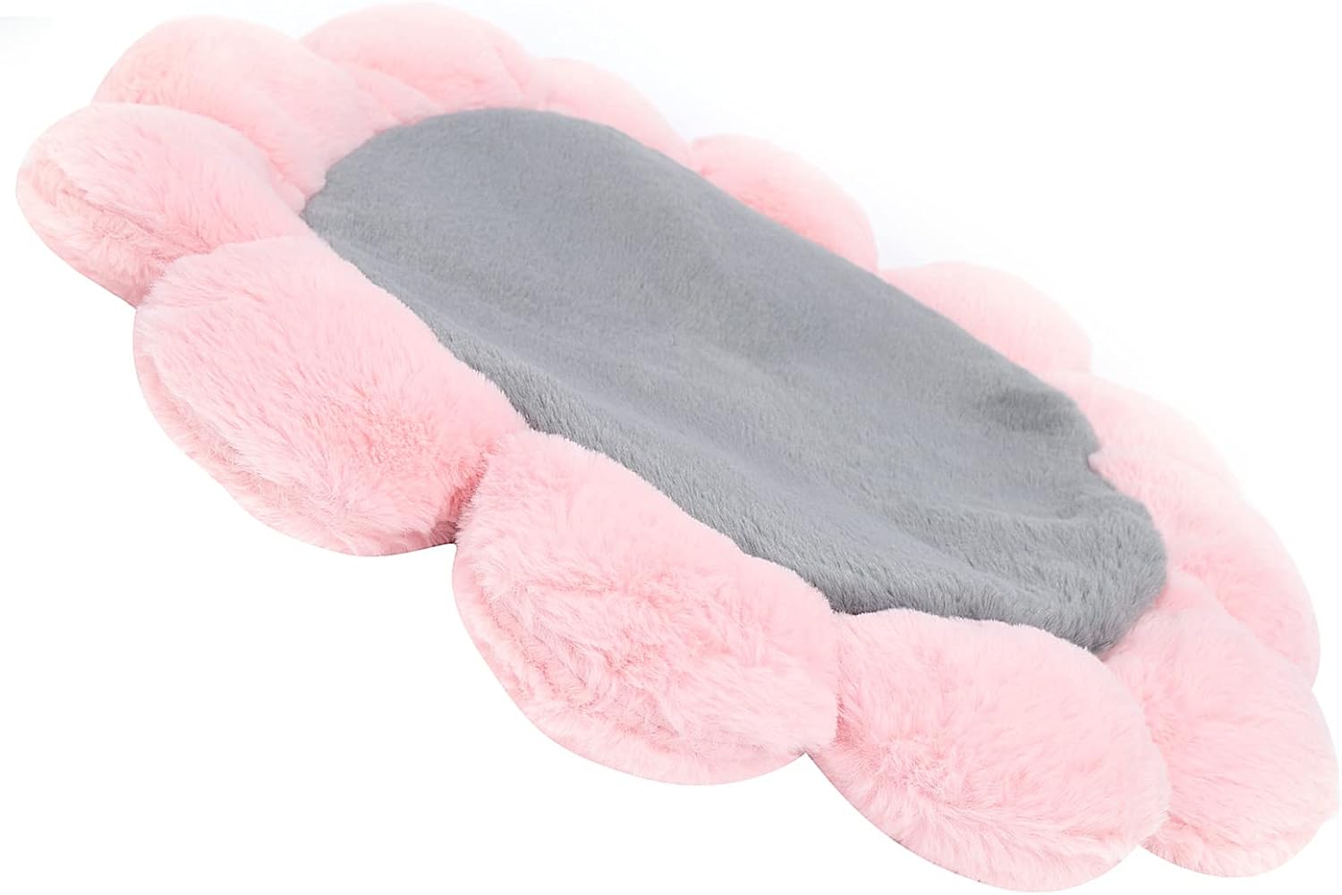 Flower Shaped Fleece Bed Mat, Round Pet Sleeping Mat, Fleece Pet Nest with PP Cotton Fill, Cozy Bed for Dogs Cats Pigs in Cold Weather or Air Conditioned