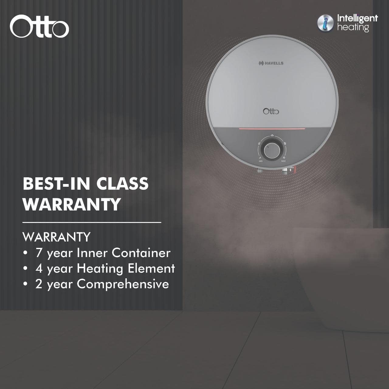 Buy Havells Otto 5 Star 25 Litre Storage Water Heater (Silvery Grey), Wall  Mounting Online at Low Prices in India - Amazon.in