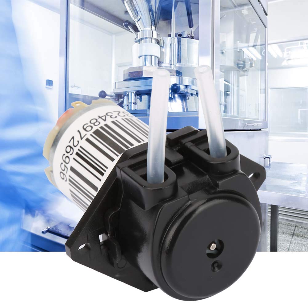 Micro Peristaltic Pump, 6V Miniature Silent Peristaltic Pump Titration Dc Self Priming Pump for Drinking Fountain, Juicer Aquarium, Fountain(Flat)