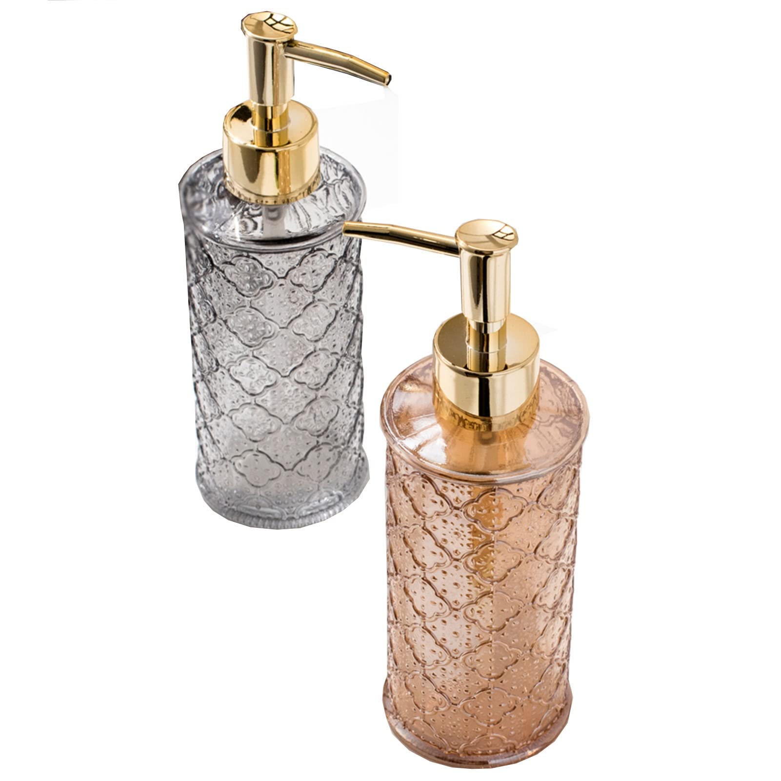 Dispenser for lozioni con Pompa antiruggine, Dispenser for Sapone, Scarico rapido del Liquido, Design a Trama Unica, Bello ed Elegante, for Bagno, Cucina, detersivo for Piatti