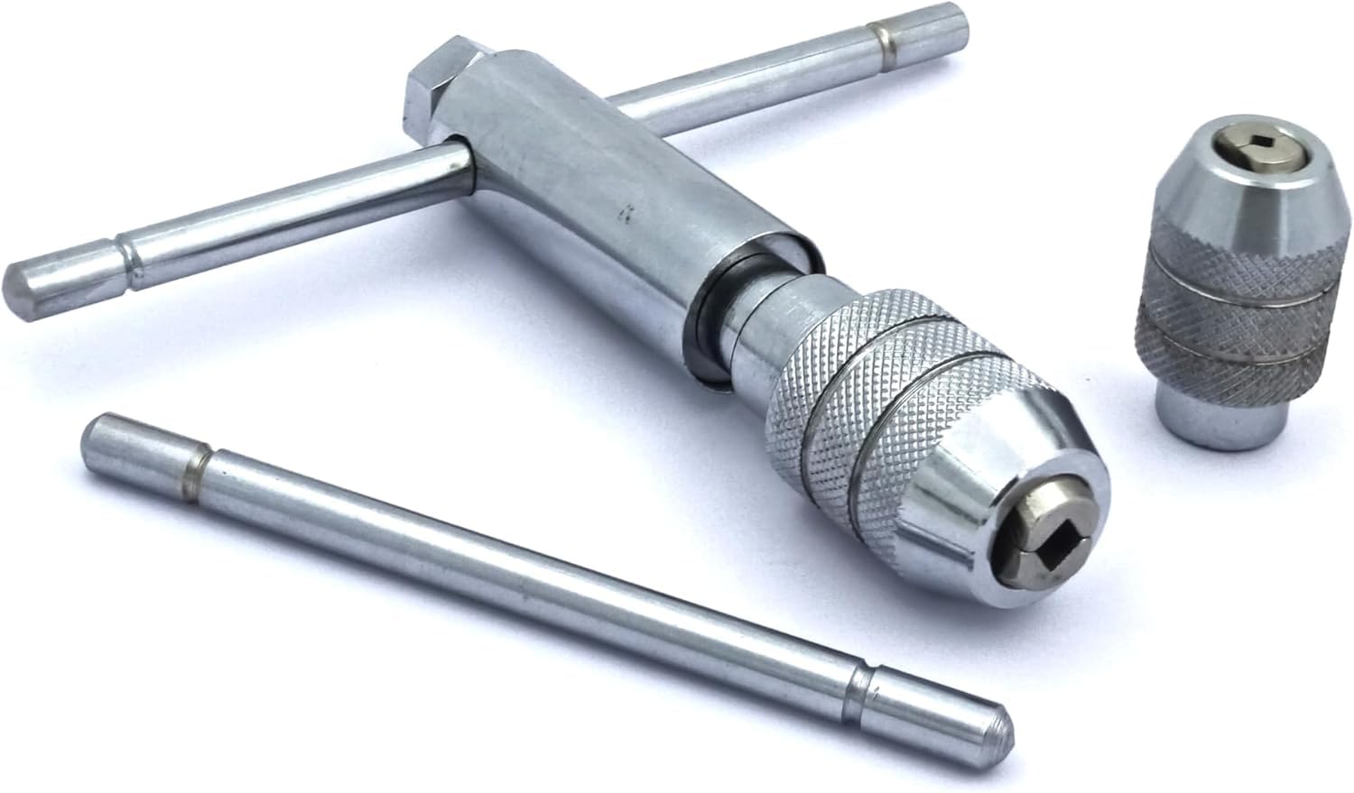 BUYOHLIC Reversible Ratchet Tap Wrench Set - Adjustable T-Handle For Tapping Threads (All Sizes)