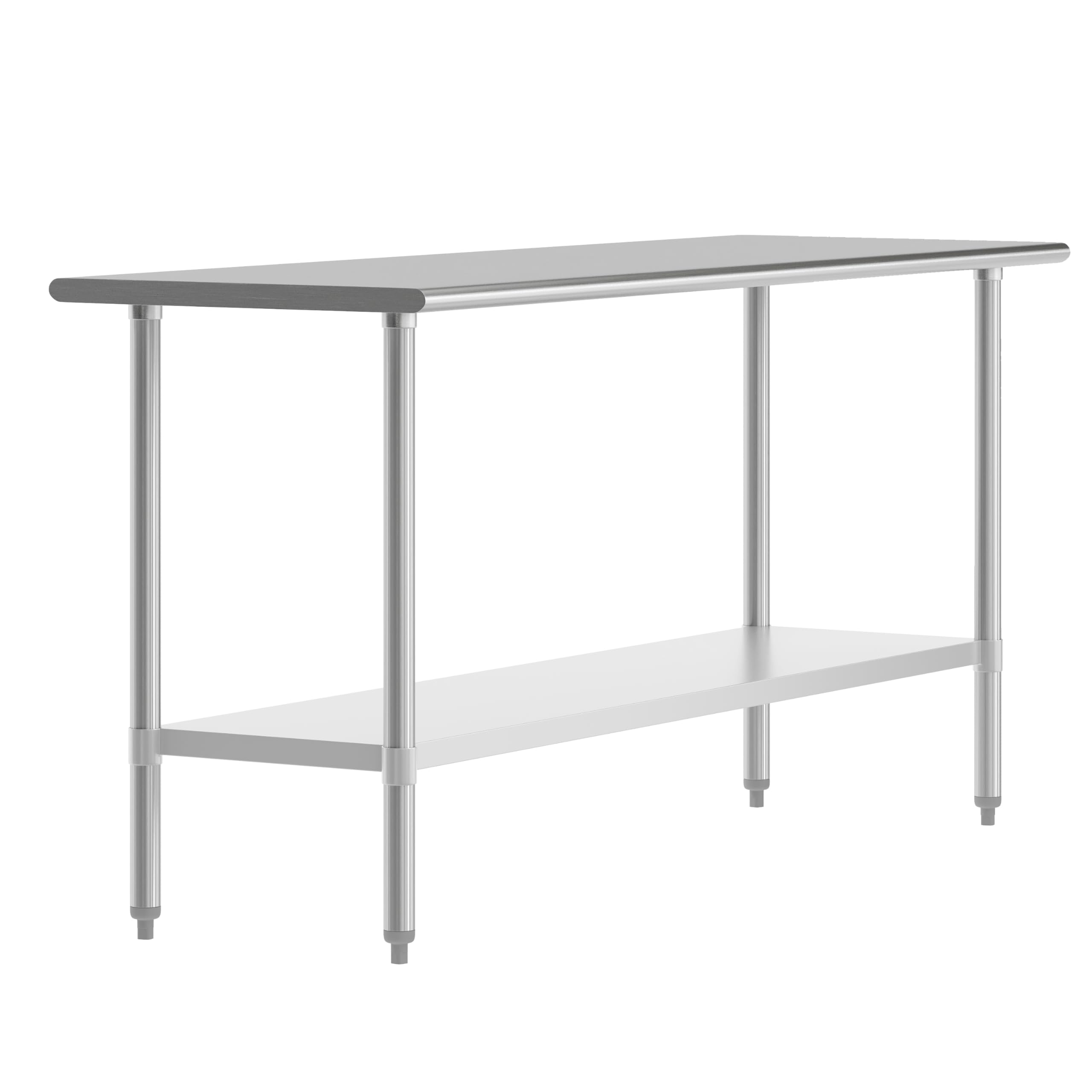 Flash Furniture Reese NSF Certified Stainless Steel Kitchen Prep and Work Table, Commercial Work Table with Storage, 72