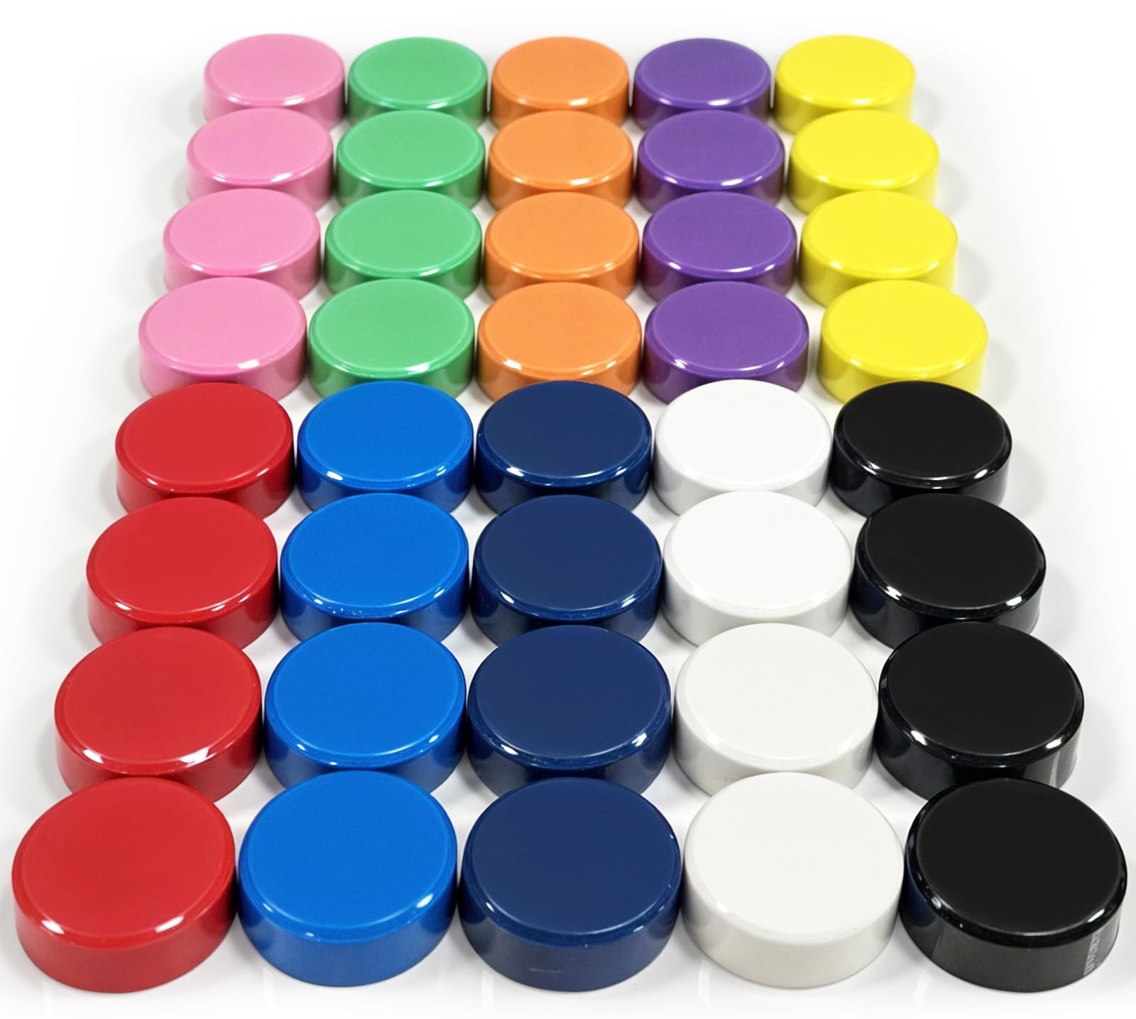 DARUITE Fridge Magnets, Whiteboard Magnets, Round, 40 Pack, 10 Colours