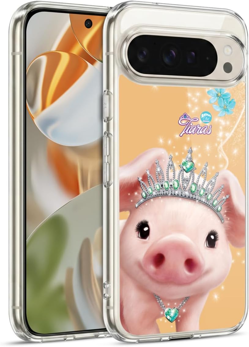 Head Case Designs Officially Licensed Animal Club International Pig Royal Faces Gel Case [Military Grade Protection] Compatible with Google Pixel 9 / Pixel 9 Pro